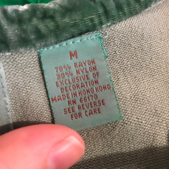 Anthropologie RARE Beaded Jewel Wide Neck Sweater Green by HWR - Picture 6 of 7